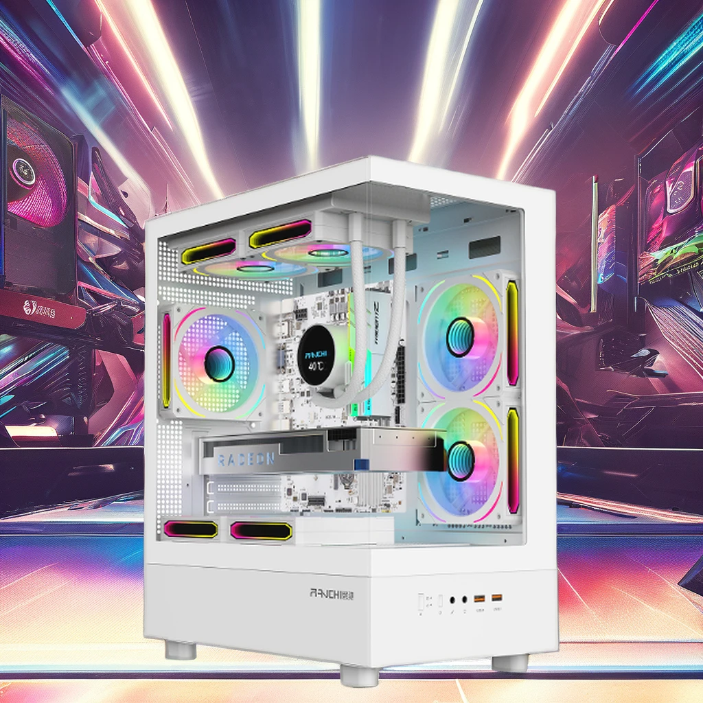 Двойной закаленный панорамный стеклянный корпус Mid Tower ATX из алюминиевого сплава 360 мм радиатор поддержка MATX игровой настольный