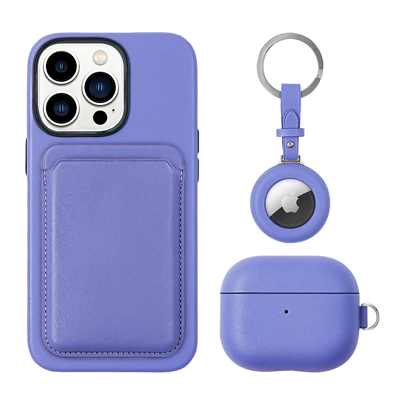Custom Luxury Designers Handcraft Shockproof  Real Smooth Leather Case For  Airpod