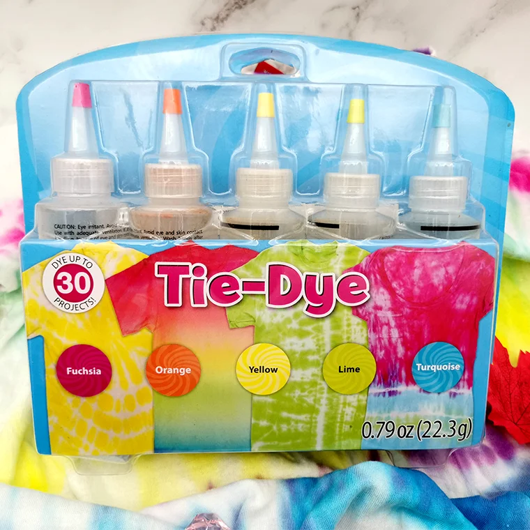 5 Colors Tie Dye Kit  Dyes for Permanent Clothes Kids Craft Art Supplies