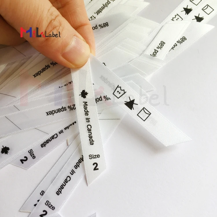 custom private labe clothing label printing custom garment labels Silk-Screen Printing Flexo printing Special folding care label