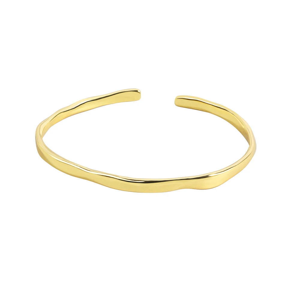 2022 High Quality Women Indian Minimalist Adjustable Cuff Bangle For Famous Brass Jewelry Designer