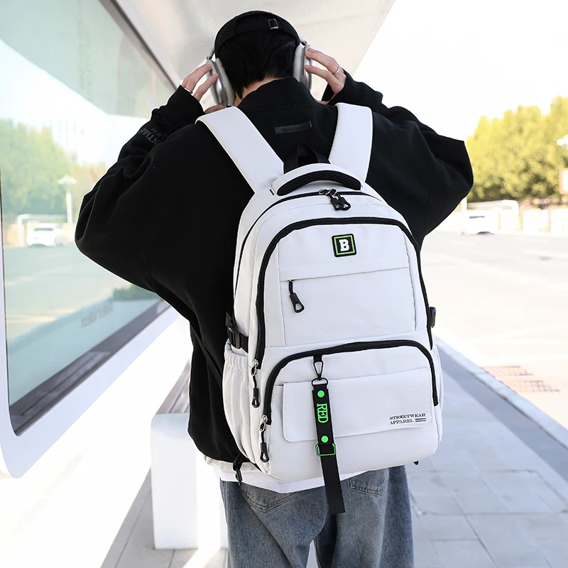 Factory low price rolling backpack large capacity boys school bags nylon casual trolley bag with wheels business travel for men