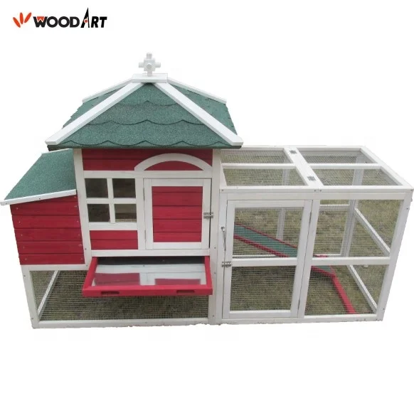 New design wooden Hen chicken coop wood with run for sales