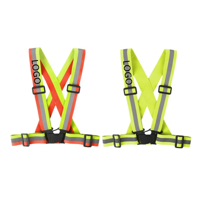 Reflective Green vest reflective strap belt safety vest high visibility rununing belt