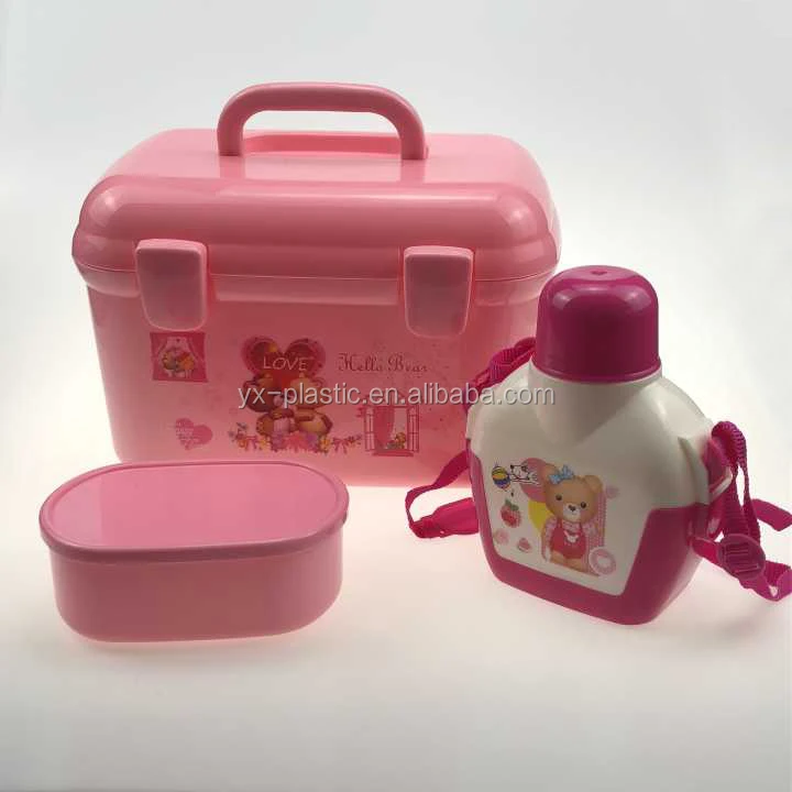 BPA free plastic lock lunch box with handle