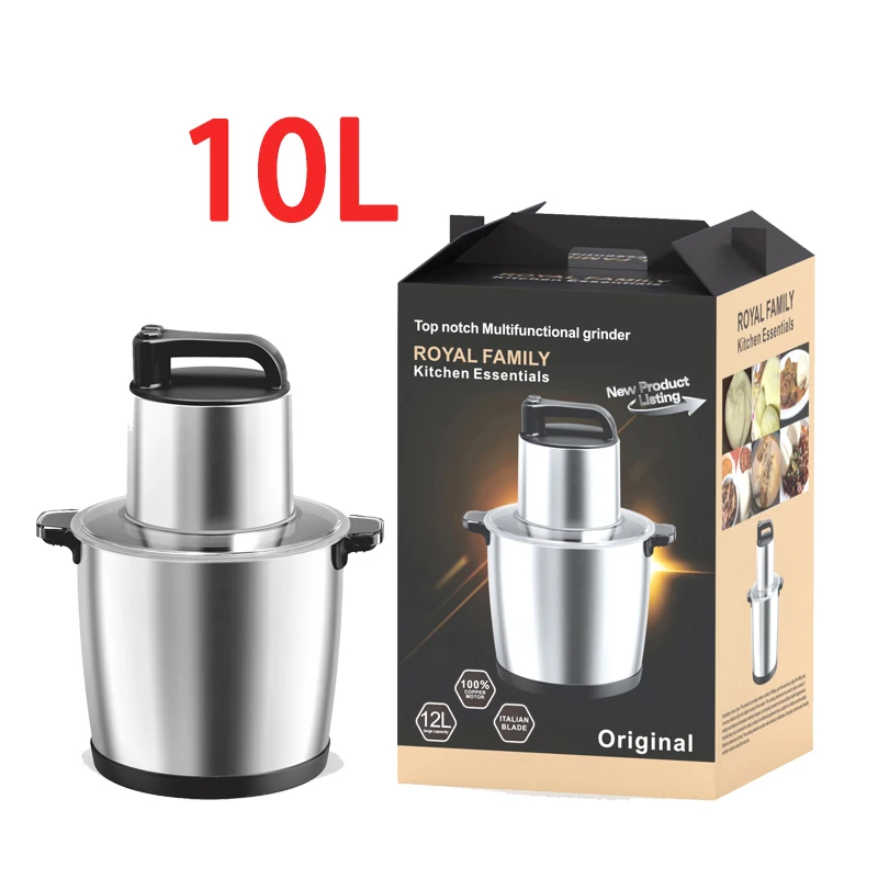 Hot sale factory price stainless steel fufu yam pounding machine big meat grinder electric yam pounder 6/8/12l Pure copper motor