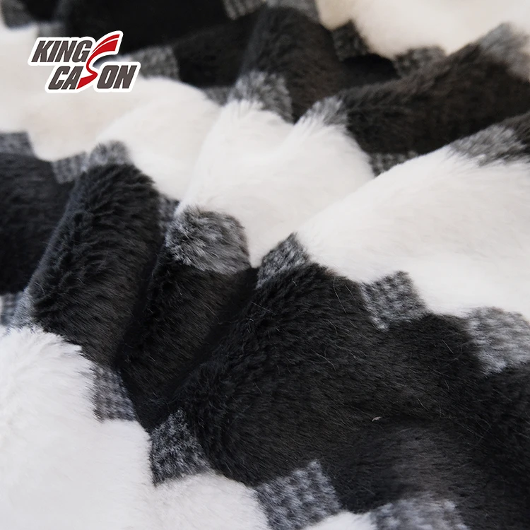 Kingcason 100% полиэстер новый стиль дизайн принт 300 г/м2 краска и кролик из искусственного меха ткани для одежды тапочки домашний текстиль