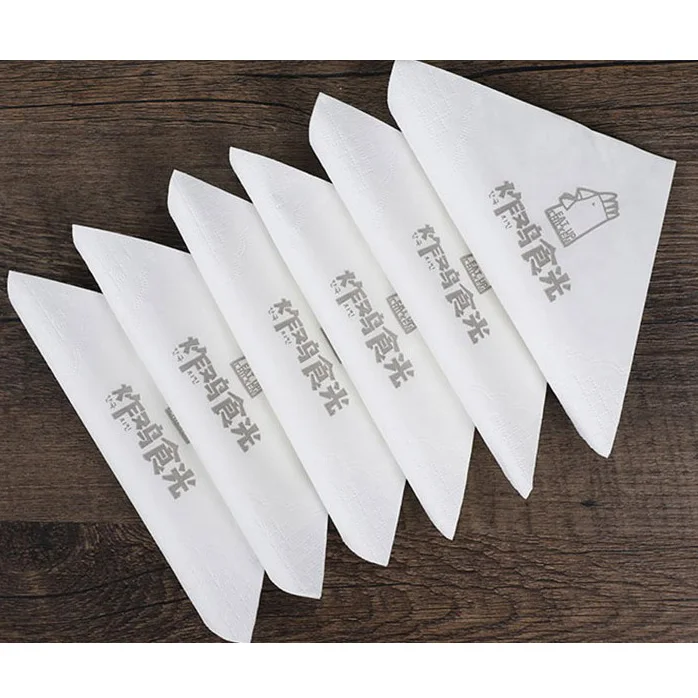 Fancy White 2 Ply Restaurant Lunch Paper Napkins for wedding reception happy birthday napkins