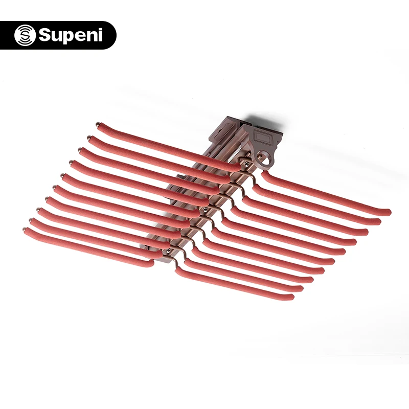 Supeni Metal Top Mounted Two sides Grey Color  Hanger Pants Rack for Home Wardrobe