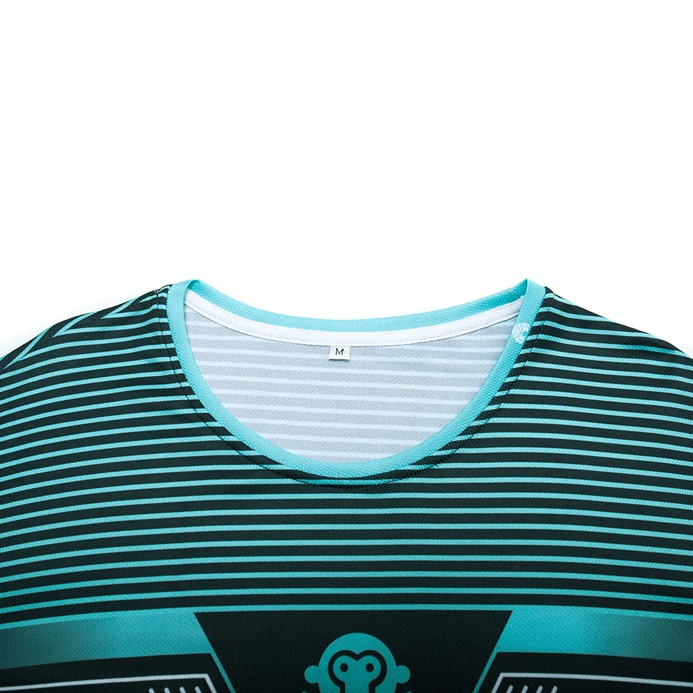 Dye sublimated running t-shirt quick dry shirt