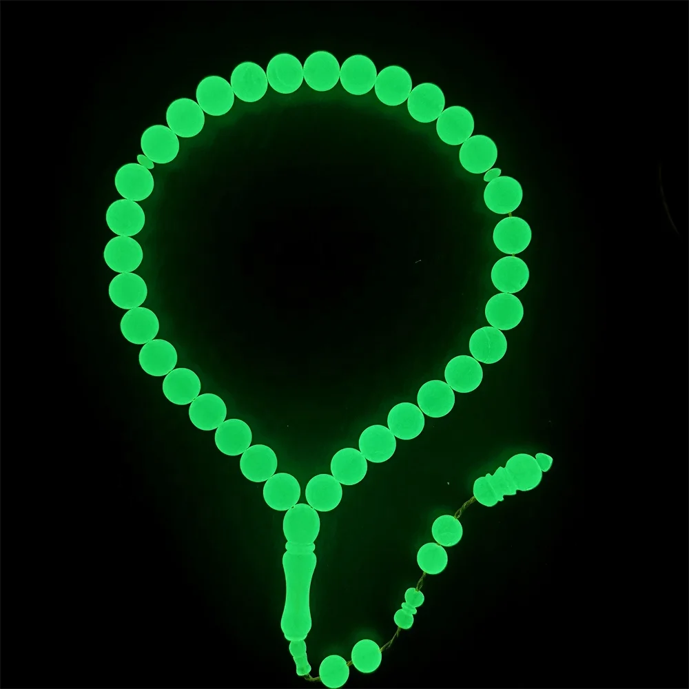 Top Selling Glow in dark Luminous 33 beads tesbih subaha Islamic Prayer Beads Tasbih Muslim Rosary Misbaha