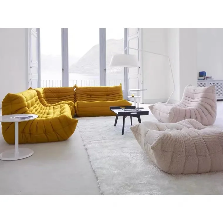 Comfortable and practical design high-density sponge filling simulation microfiber leather floor leisure chair