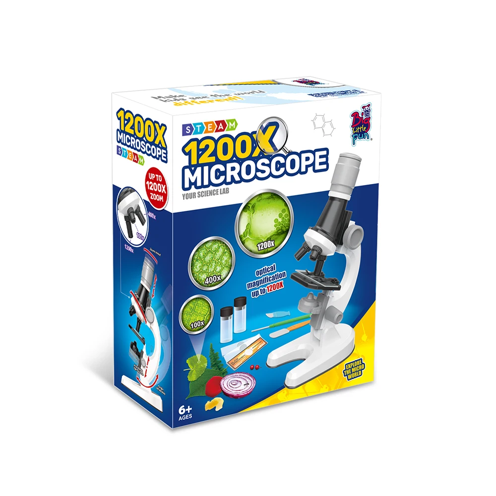 Monocular Kid Science Educational Fun Educational Experiment Kit 1000x Student Biological Lab Equipment Toy Microscope