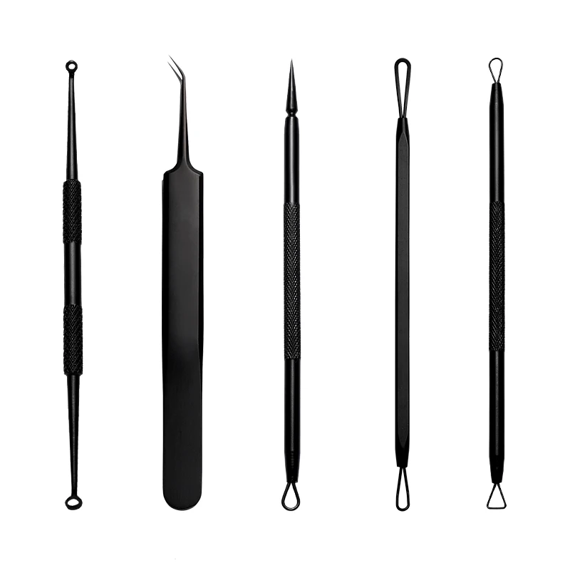 Pimple Blackhead Remover Extractor Tool Kit 11 in 1 Professional Safe Treatment White Head Acne Blemish Comedone Removing