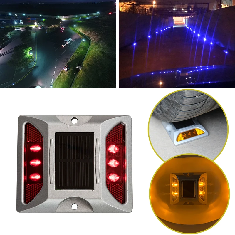 NI-MH battery outdoor ip68 aluminum led solar cat eyes one side road pavement stud light