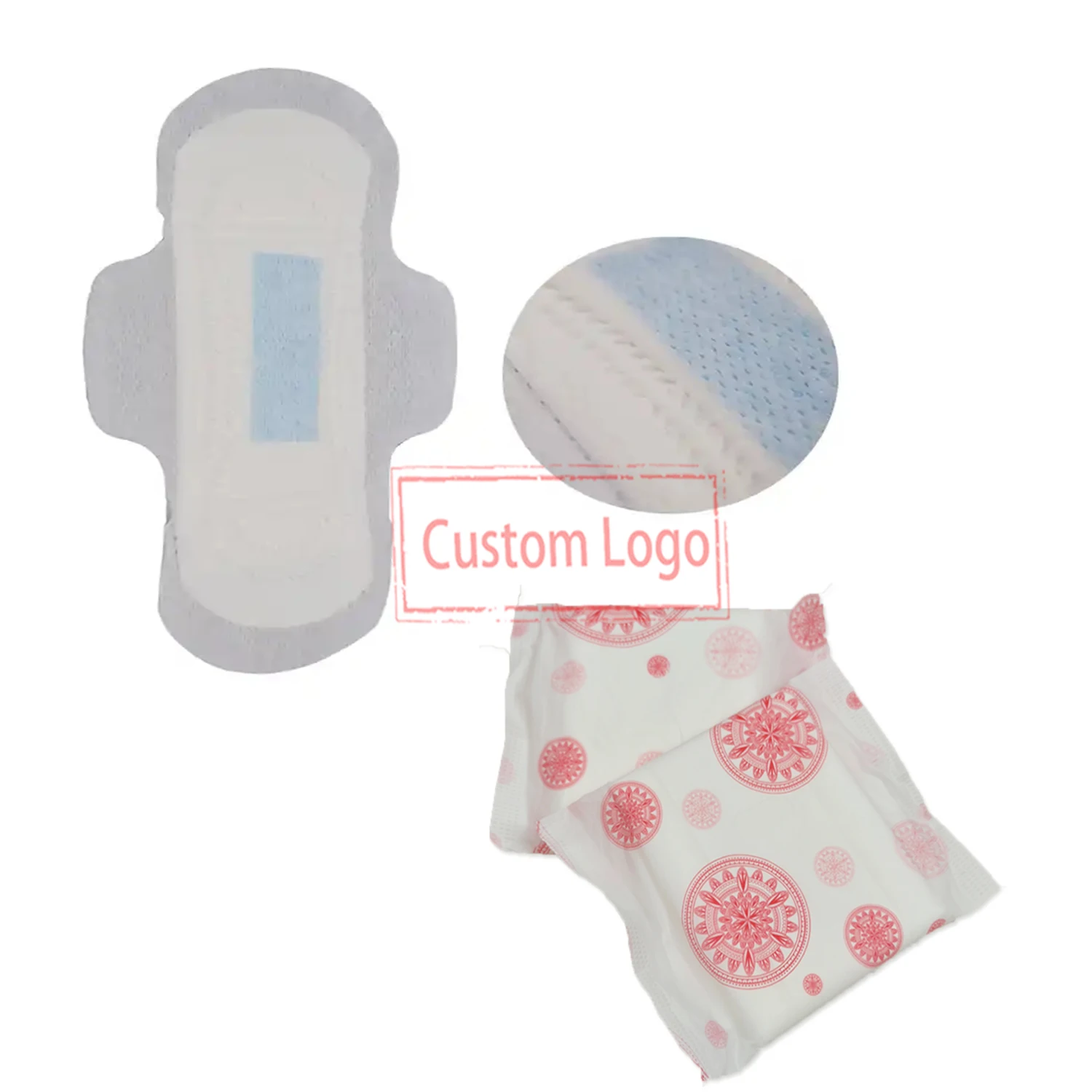 Hot Selling Free Sample Cotton Soft Natural Plant Sanitary Napkins, Wholesale OEM SAP Chip Absorption Disposable Sanitary Napkin