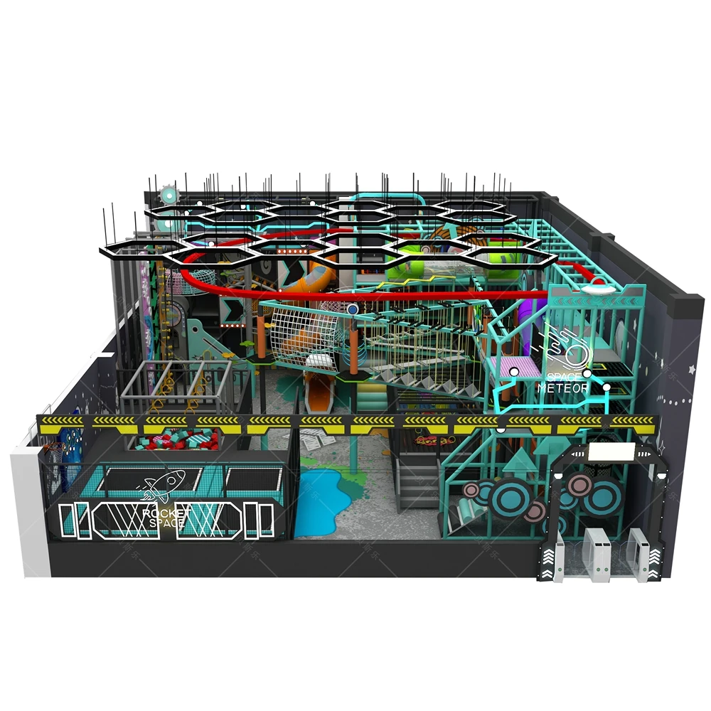 Customized Commercial Playground Trampoline Jumping Mat with Foam Pool Indoor Trampoline Parks for Kids