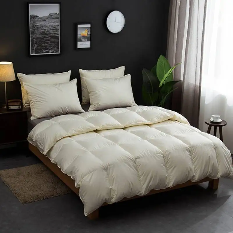 
Four Seasons 100% Cotton 400 Thread Count Down Proof Goose Down Duvet 