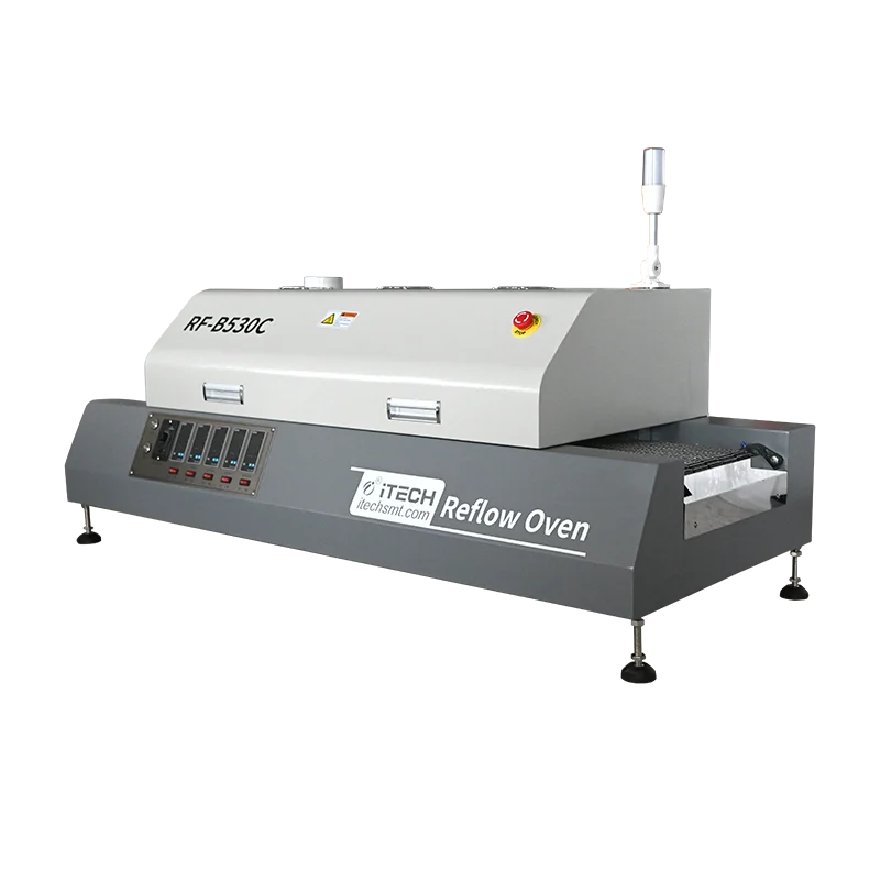 RF-B530C Smt Reflow Oven 5 Warm Zone Hot Air Reflow Solders Desktop Smd Reflow Soldering Machine For Smt Pcb Soldering