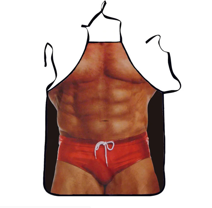 Halloween Party Naked Man Aprons Dinner BBQ Party Cooking Apron Adult Baking Accessories Funny Party Gifts For Men