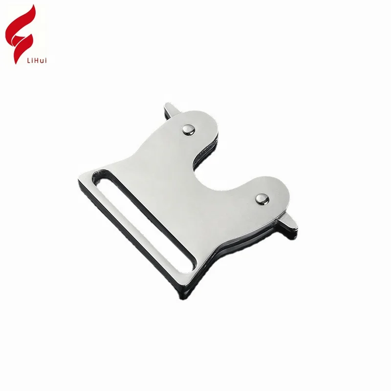 Lihui Manufacturer Direct Selling Designer Wide Belt Buckle Side Release Metal Surcingle Buckle For Luggage Bags