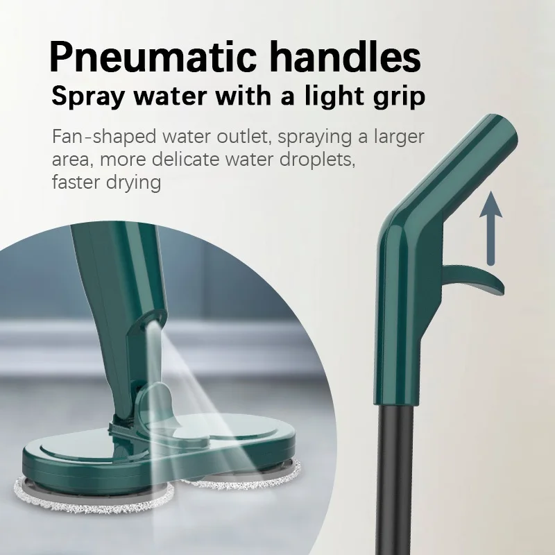 Multifunctional household wet and dry lazy electric  mop with water spray high-speed rotation cleaning smart electric mop