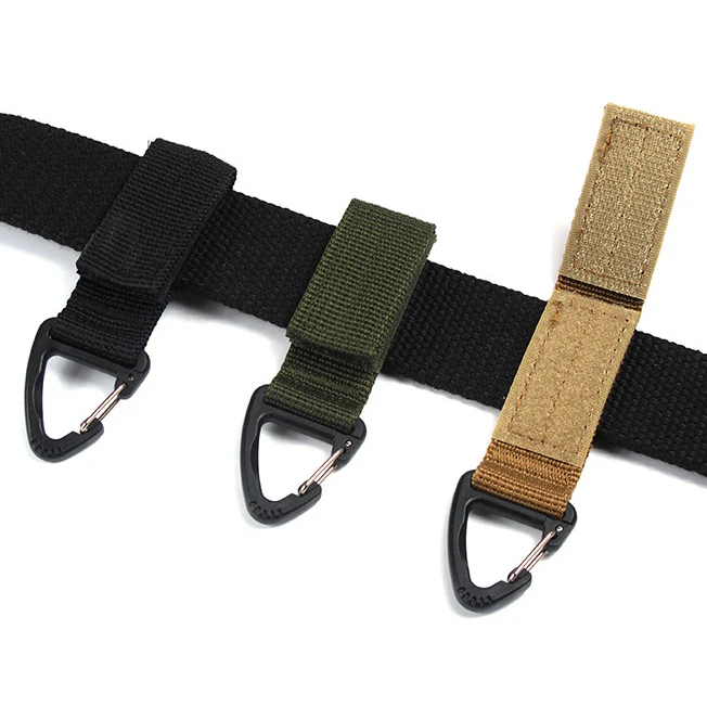 Outdoor Carabiner Strength nylon tactical backpack key hook climbing Accessory webbing belt buckle