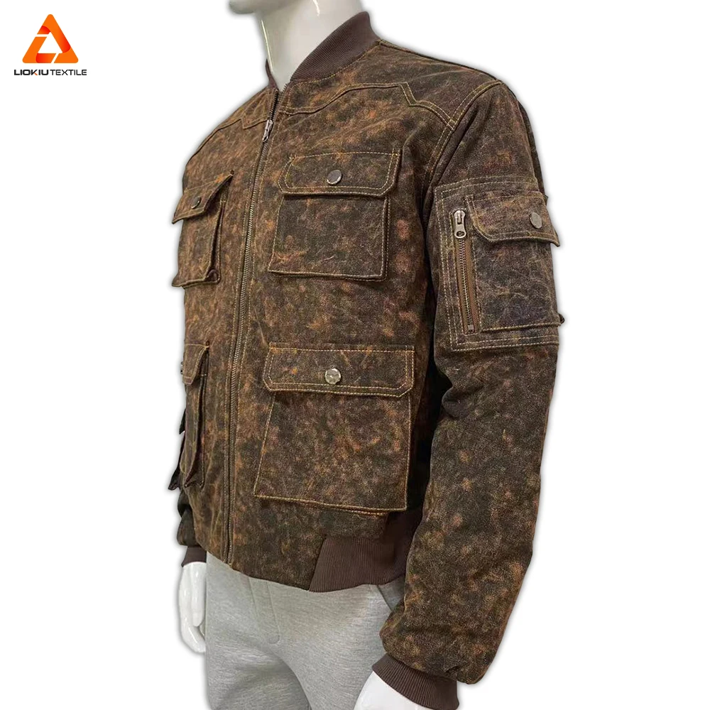 Окисленная грязеотталкивающая ткань устойчивая к истиранию толстая холщовая 12 унций для мужских курток пальто калий