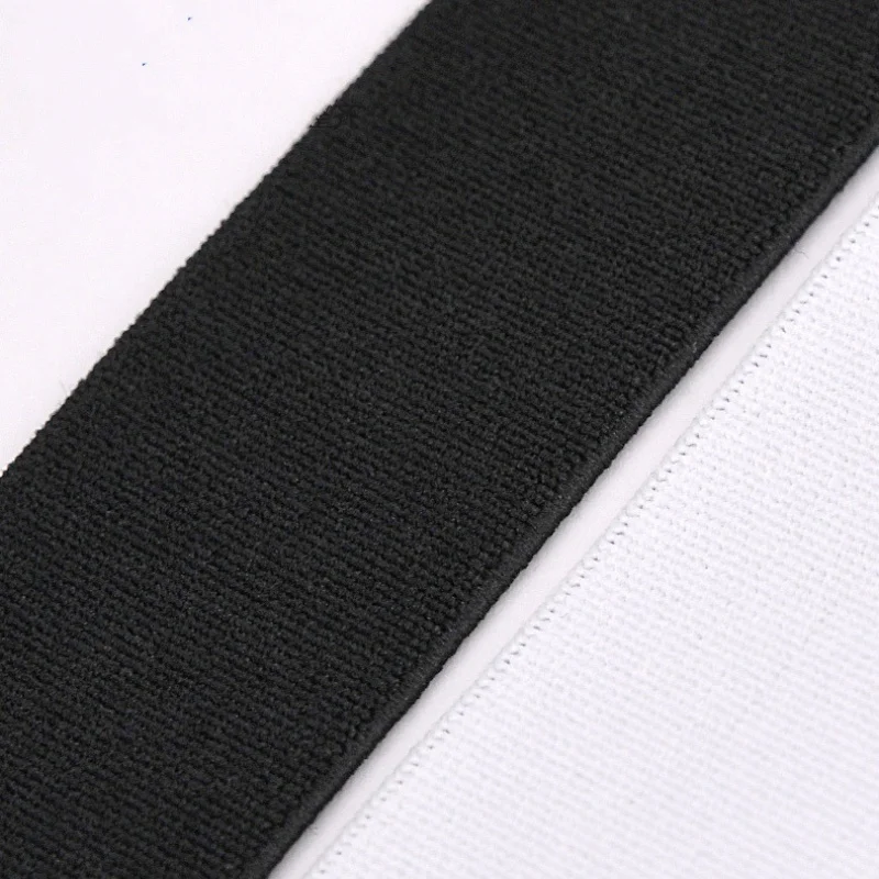 1cm 2cm 2 Inch 25mm Colorful pure color woven screw thread nylon Polyester Rubber Band garment tape Thickened Elastic Webbing