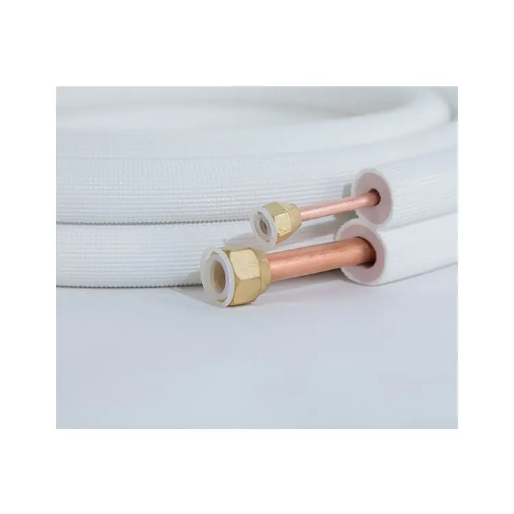 
China Supplier Air Conditioner A/c Insulated Double Pipe Kits Coil Copper Tube 