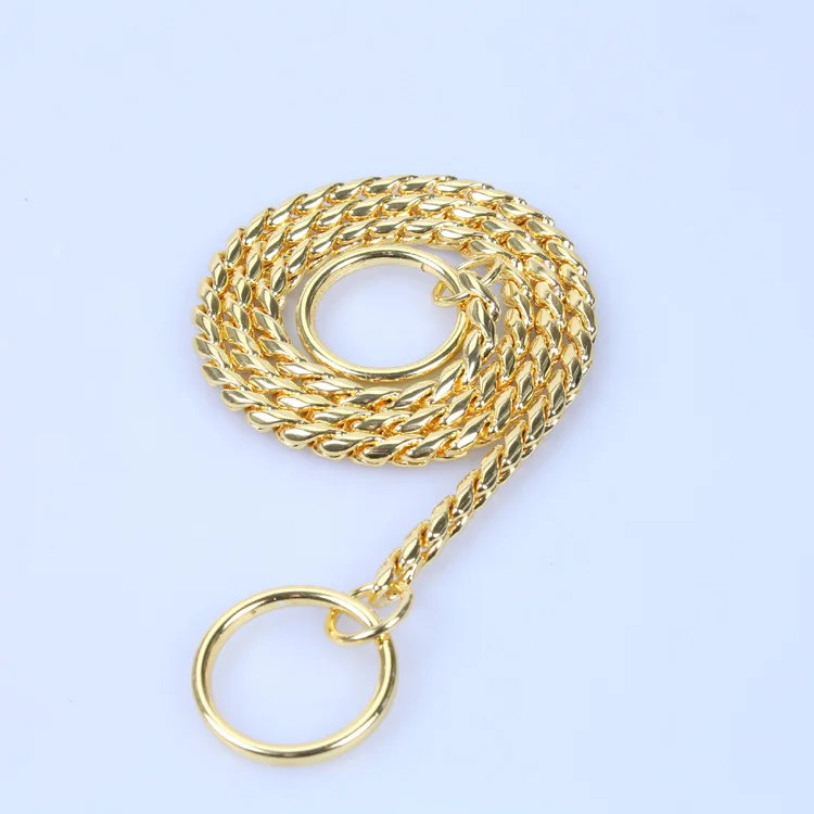 SUS304 Stainless Steel Waterproof Antirust Pet Training Snake P Chain Dog Choke Collar for Small Medium Large Dogs