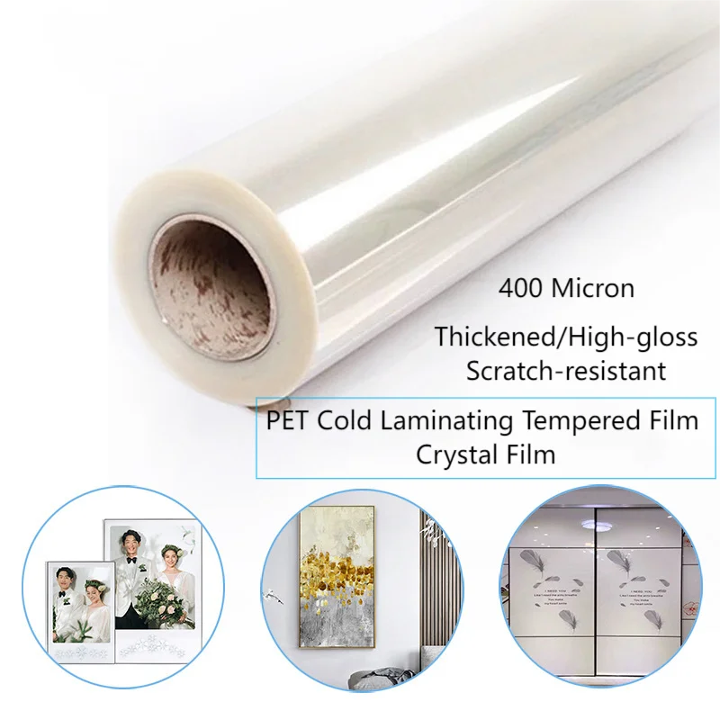 Flexible Photo Surface Protection Transparent Clear PVC PET Screen Sticker Crystal Cold Laminating Film Crystal Film