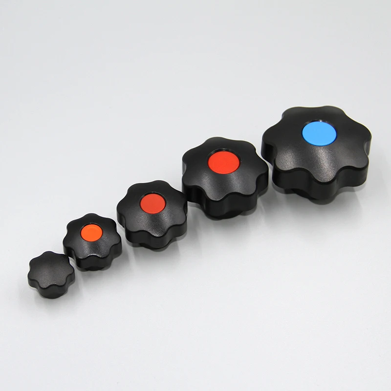Black plastic Star-shaped Head Handle Thumb Screw knob handle nut knobs and pulls hand handles bolt knob screws
