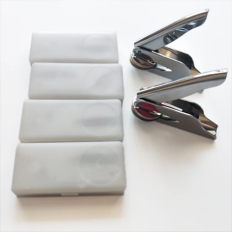 Custom Logo Embossing Office Stamp Stainless Steel Notary Seal with Plastic and Metal for Weddings and Office Use