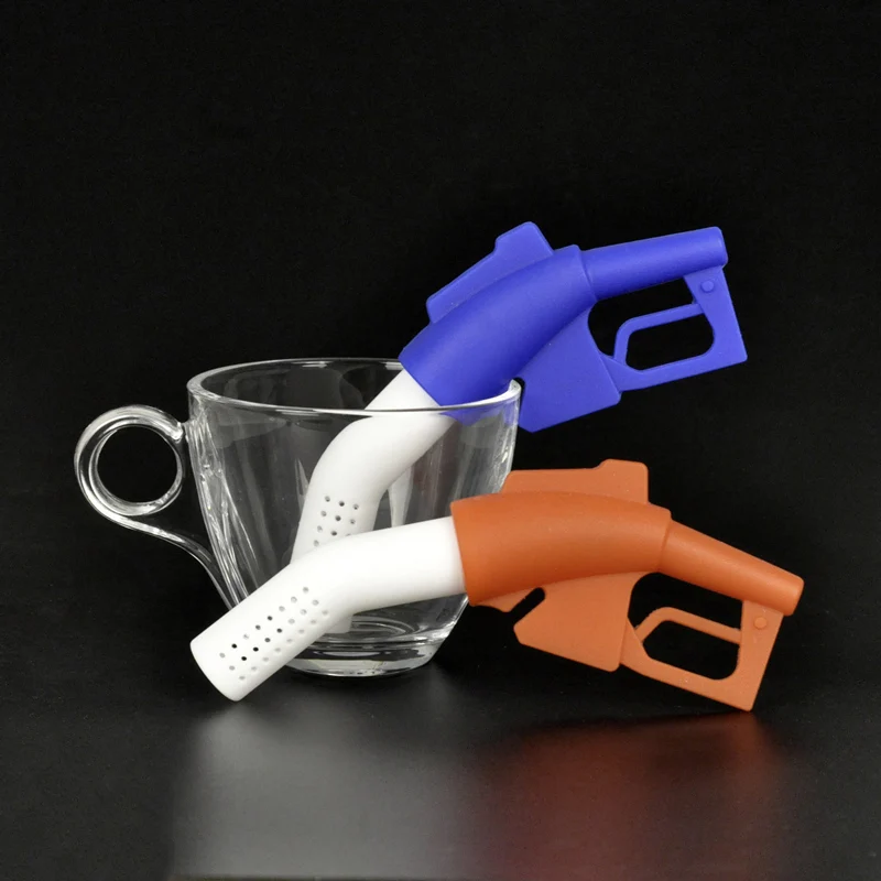 GN11 Tea Infuser Silicone Simulation of Gasoline nozzle silicone tea infuser Tea Coffee Loose Leaf Strainer Bag Mug Filter