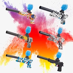 Upper Electric Blaster Toy Guns AKM47 M4 Splatter Ball Gun With Beads Plastic Toy Gun