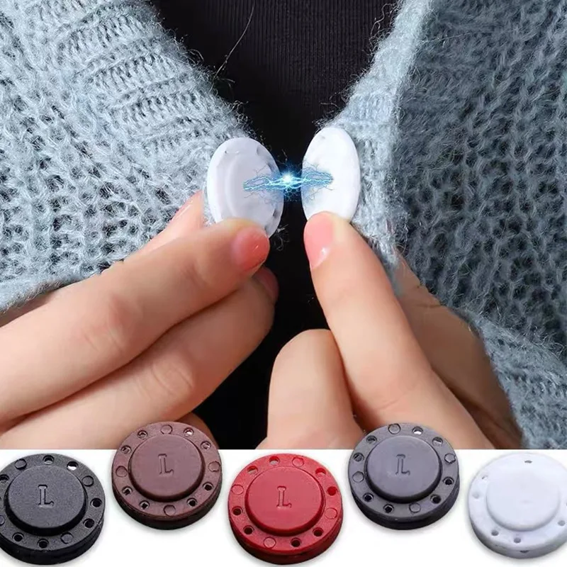 Nylon Magnetic Buttons For Cloth Shirt Coat Blouses Sustainable Eco-Friendly Round Strong Magnetic Button Garment Accessories