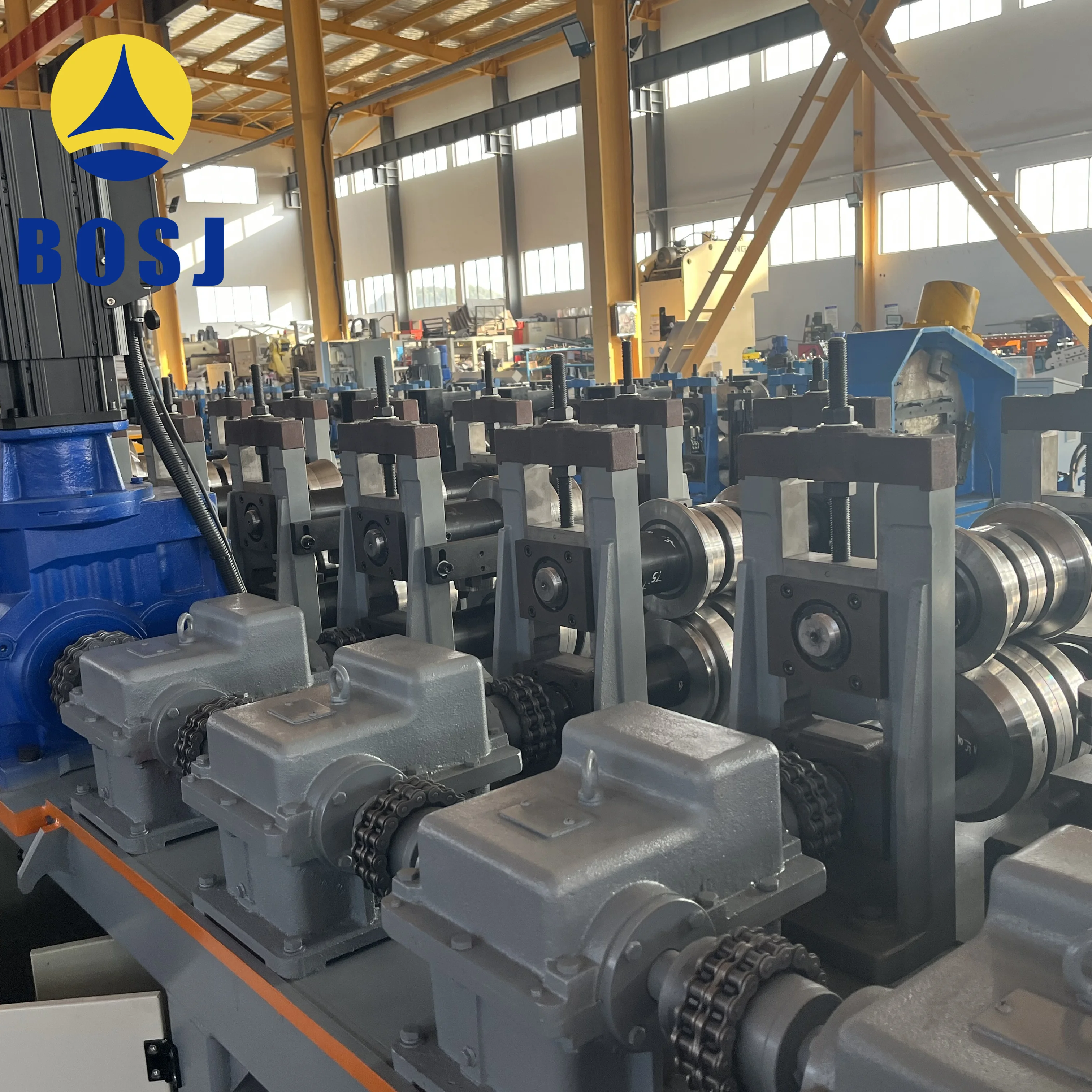 BOSJ Solar Panel Strut Channel Unistrut C Channel photovoltaic support roll forming machine