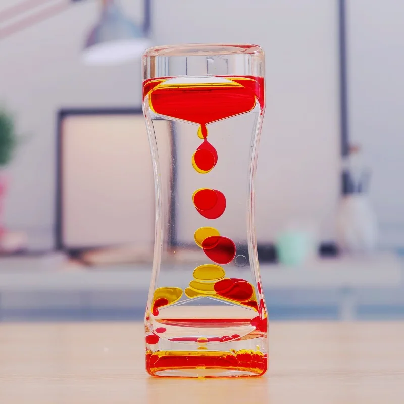 New Liquid Timer Sensory Toy for Relaxation Liquid Motion Bubbler Timer with Floating Color Lava Lamp for Gifts Party Favors