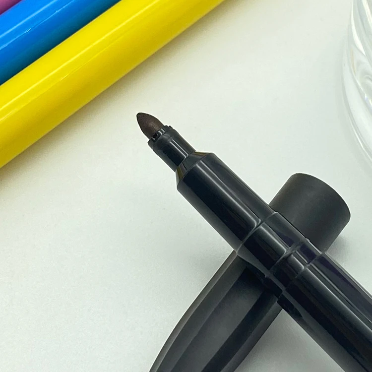 free sample manufacturer oem oil based marker round waterproof permanent cd/dvd metal marker pen sets with single tips