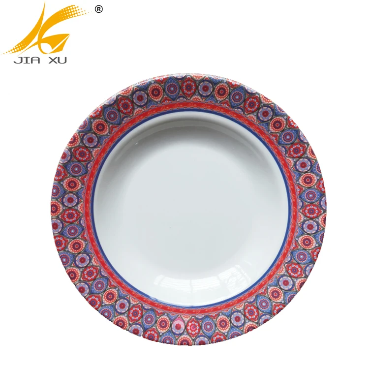 good quality melamine dinnerware deep dishes soup plate custom design  CMYK printing