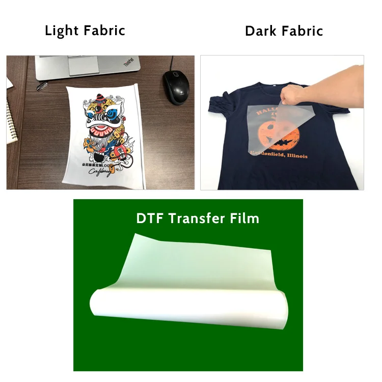Manufacturers Double Matte Matt Hot Peel Printing 100 Micro 13x19 33 cm 43cm A4 A3 Plus Transfer Paper Roll Pet Film Dtf 60 cm