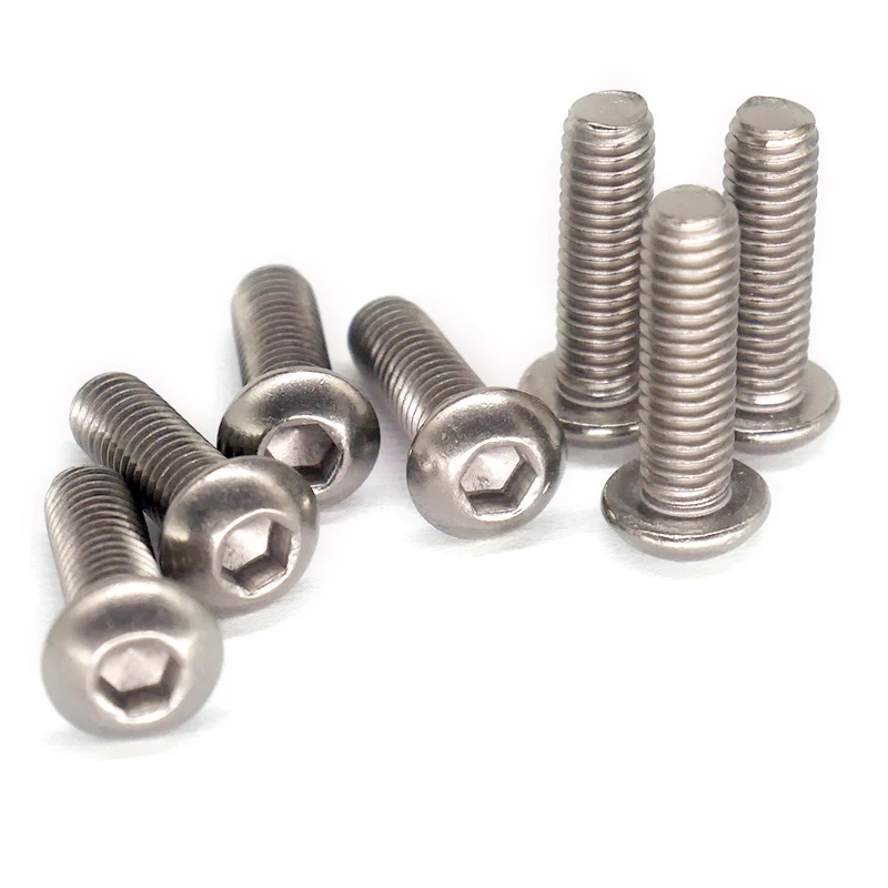 Manufacturers Button Head Screw Allen Iso7380 Titanium Bolt Gr2 Gr5 Iso7380 Titanium Screw