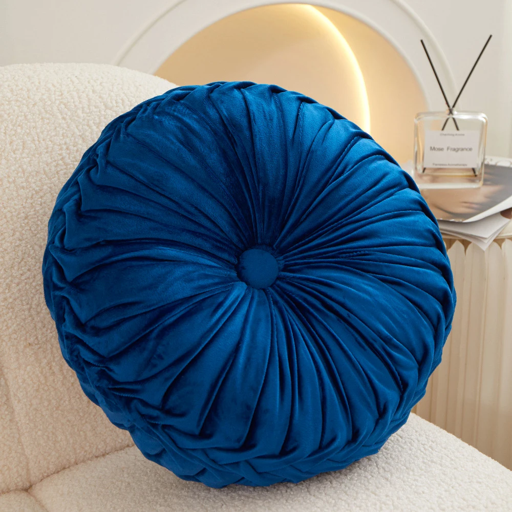 2024 New Products Solid Color Luxury Decorative Dormitory Living Room Sofa Soft Round Cushion Throw Pillow