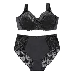 JSMANA Plus Size Push Up Womens Lace Ladies Underwear Sexy Bra and Panty Set New Design Bra and Penty