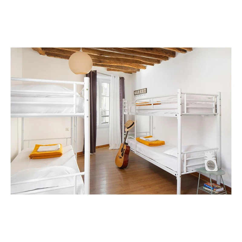 Factory wholesale  Modern metal bunk bed school dormitory double bedroom furniture steel bunk bed