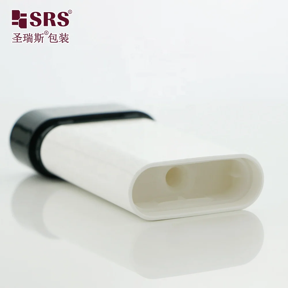 D052 20ml Empty Recyclable Oval Twist Up Solid Perfume PP Plastic Empty Deodorant Container for Sunscreen Stick