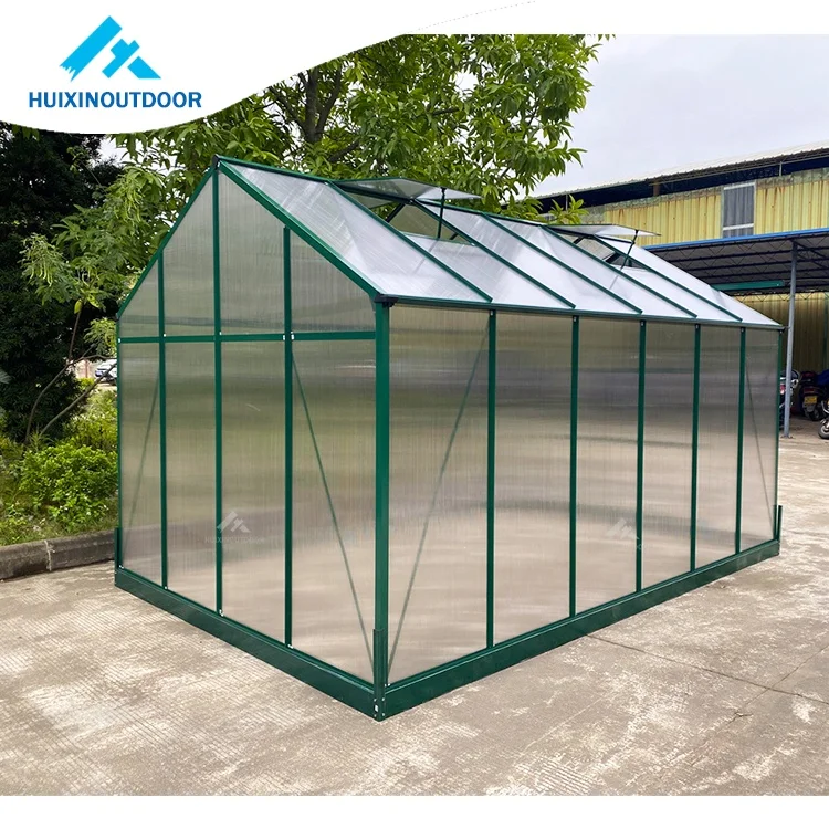 Aluminium Polycarbonate Hexagonal Greenhouse Home For Sale  Guangzhou Modular Greenhouse Polycarbonate Kit
