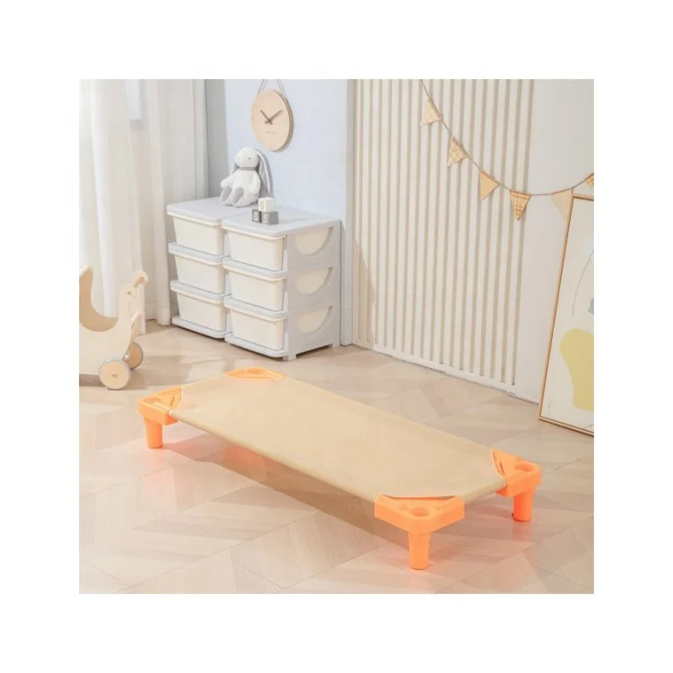 Kids Single Bed For Kindergarten Preschool Daycare Nursery Creche Resting Bed Stackable Space Saving Cot