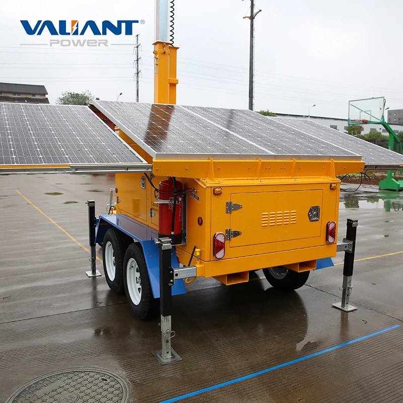 CCTV Surveillance Trailer Solar Energy Power